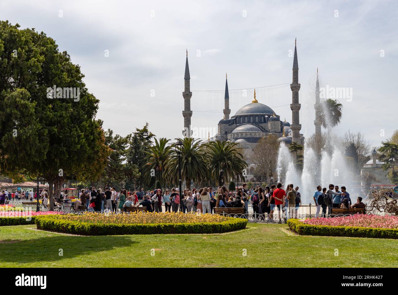 A picture of the Blue Mosque and the Sultan Ahmet Park Stock Photo - Alamy