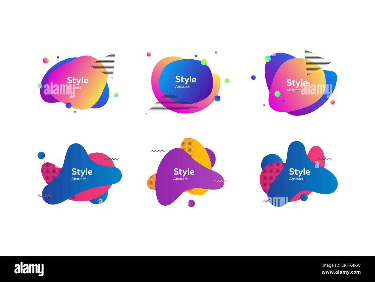 Bright multi-colored abstract forms Stock Vector