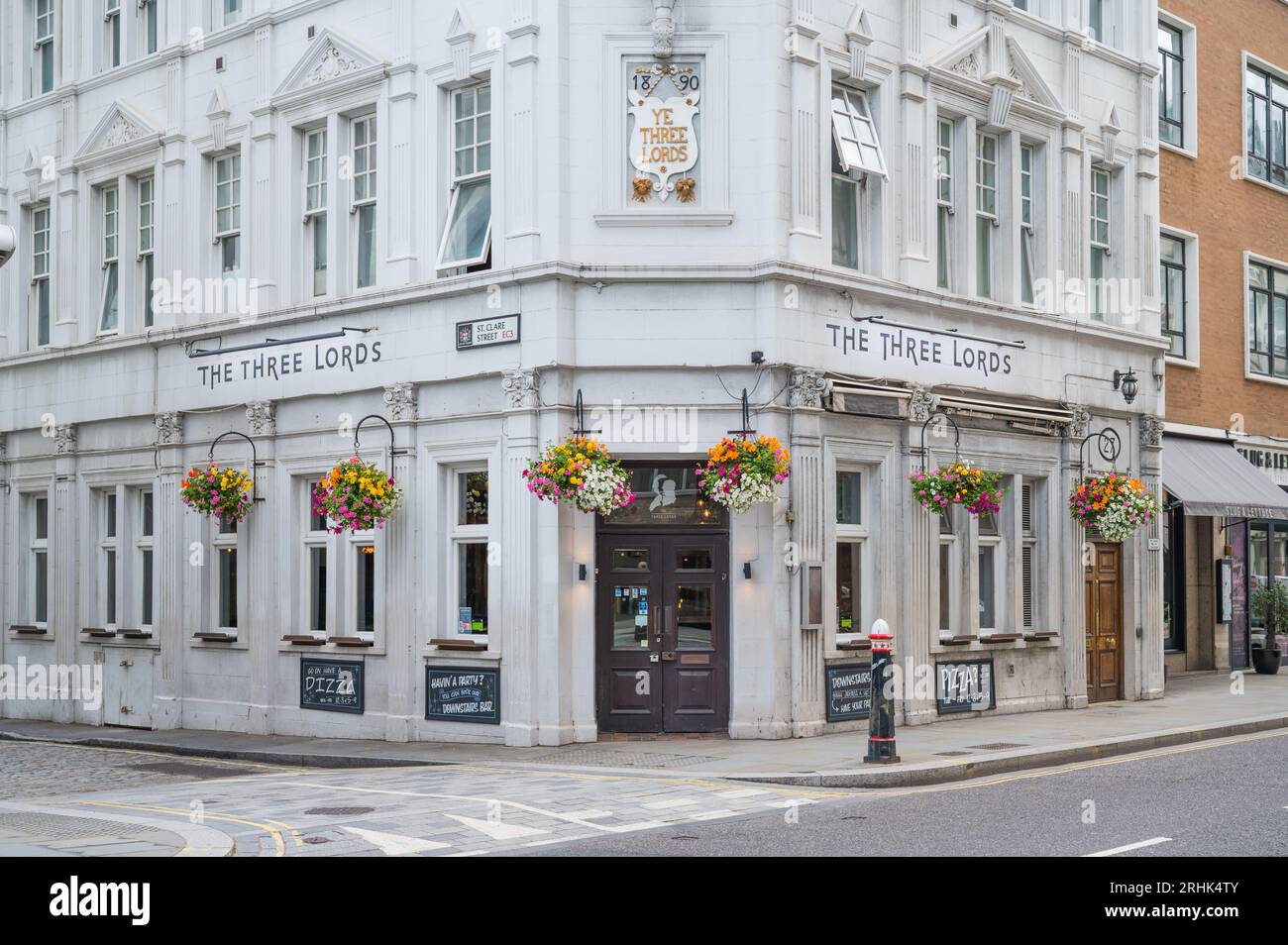 The Three Lords pub on the corner of Minories and St Clare Street. London, England, UK Stock Photo