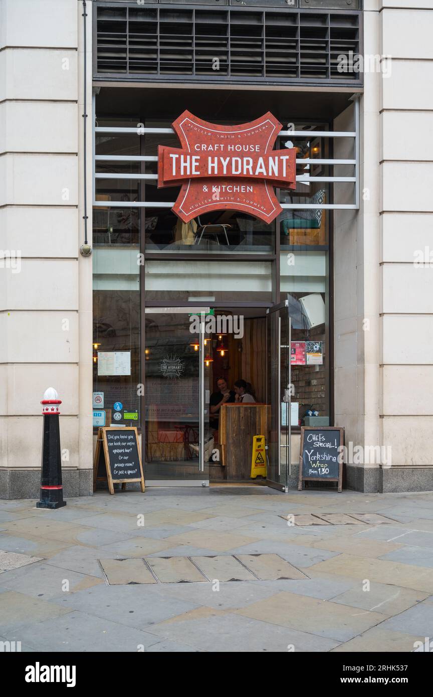 Exterior of The Hydrant, a Fuller's pub and restaurant in Monument