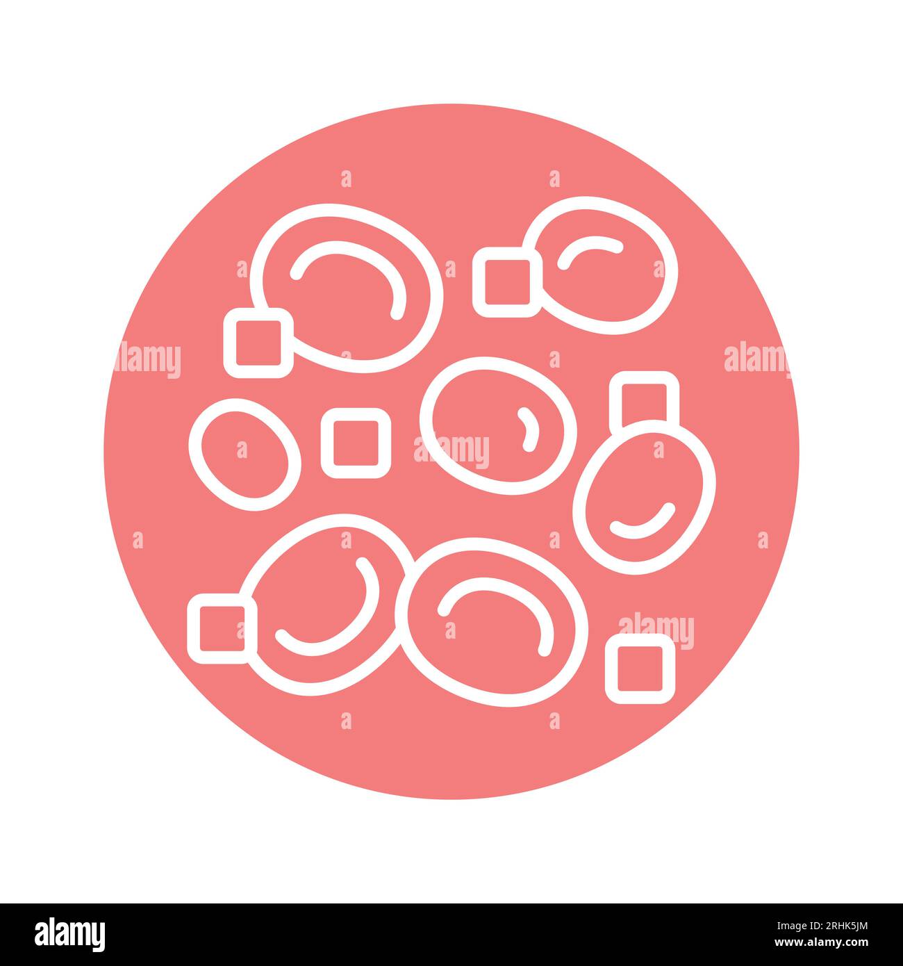 Blood glucose color line icon. Isolated vector element. Outline pictogram for web page, mobile app, promo Stock Vector
