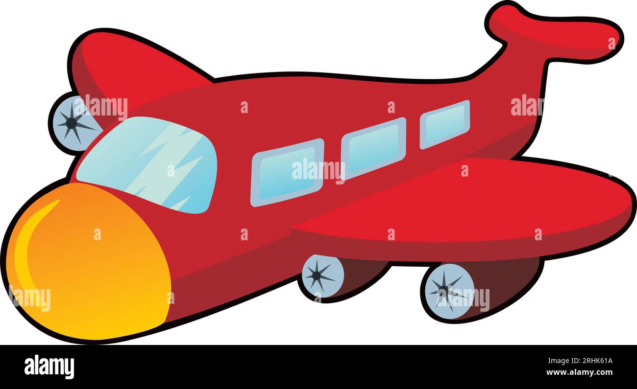 Airplane in the drawing Stock Vector