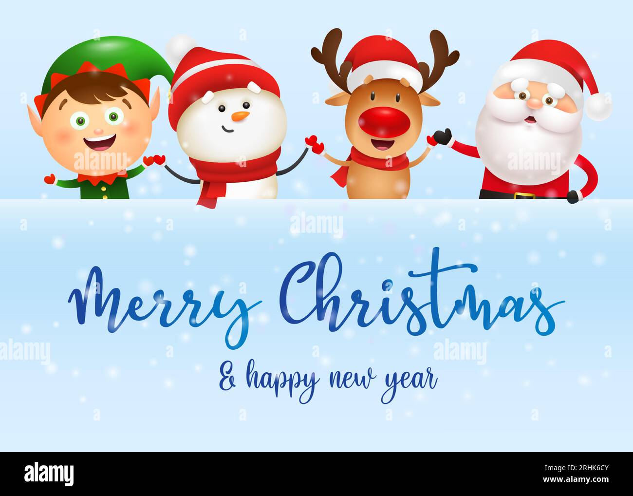 Merry Christmas banner design with snowy background Stock Vector Image ...