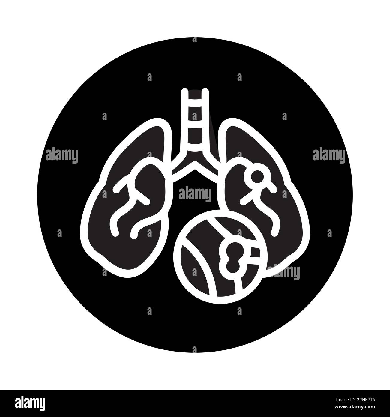 Pulmonary embolism color line icon. Isolated vector element. Outline ...