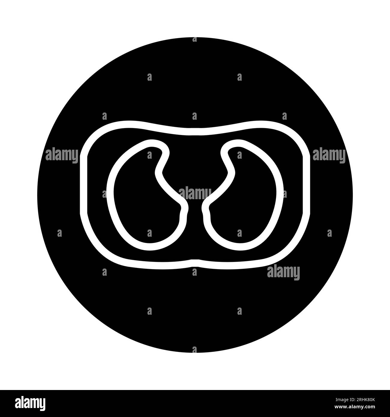 CT scan of the lungs color line icon. Isolated vector element. Outline pictogram for web page, mobile app, promo Stock Vector