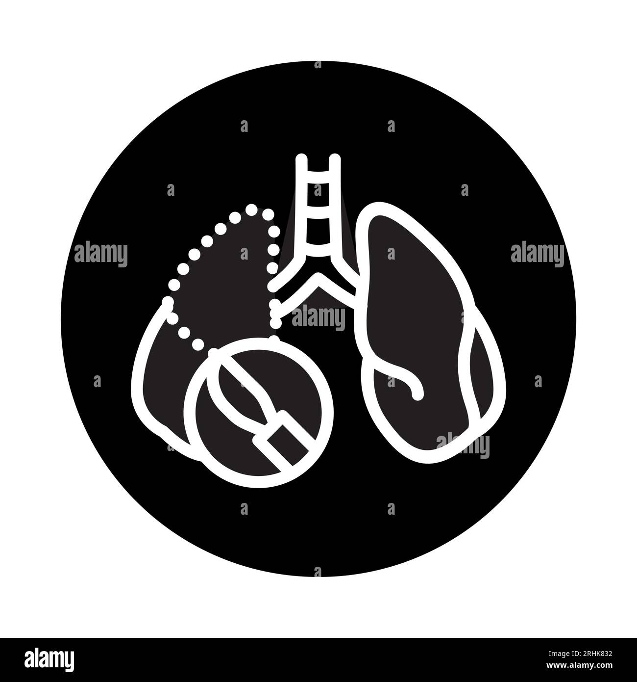 Human lungs icon vector vectors Black and White Stock Photos & Images ...