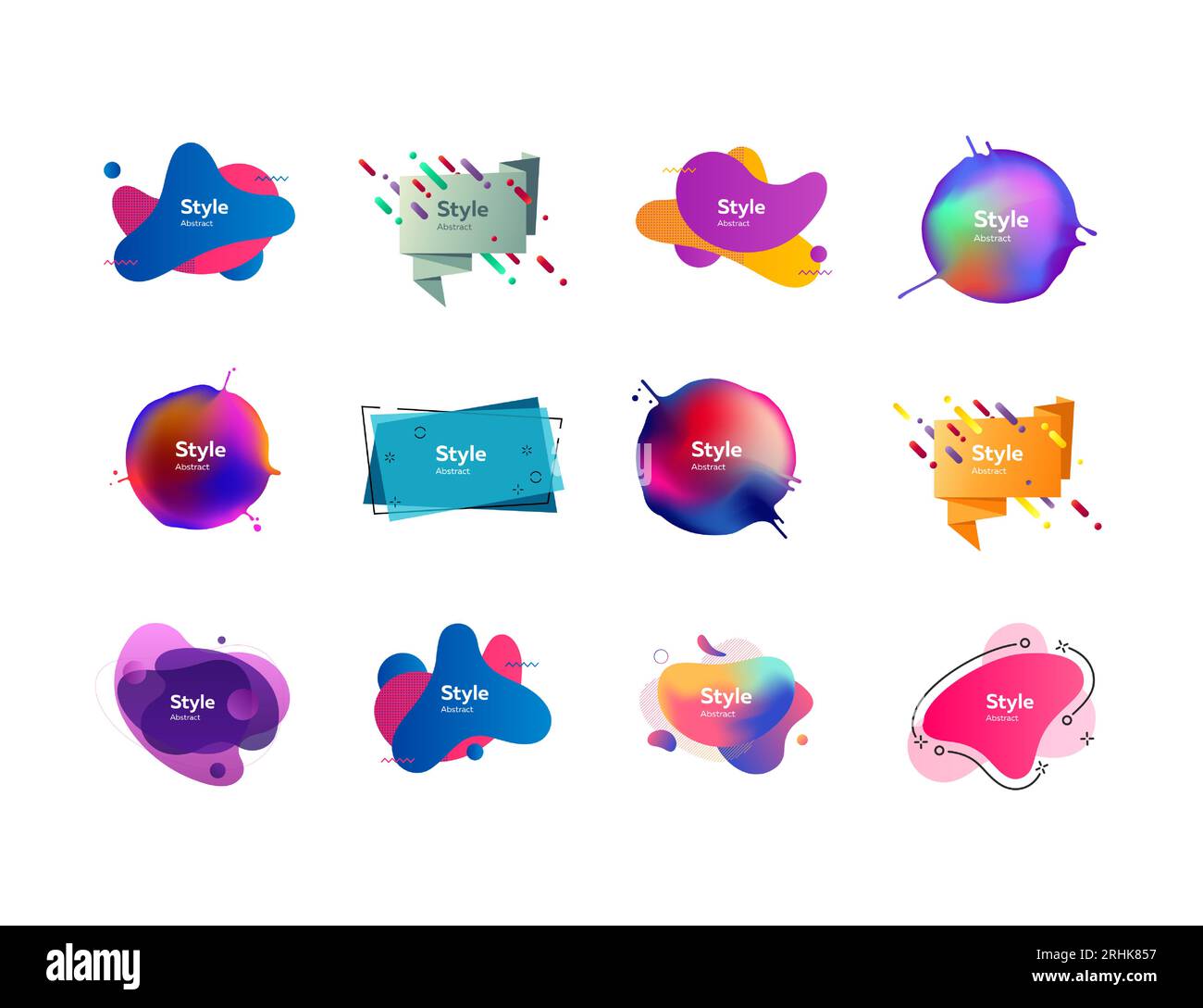 Geometric colorful badges set Stock Vector Image & Art - Alamy