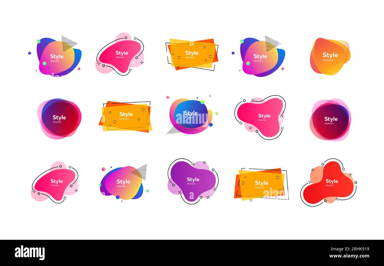 Bright multi-colored abstract forms Stock Vector