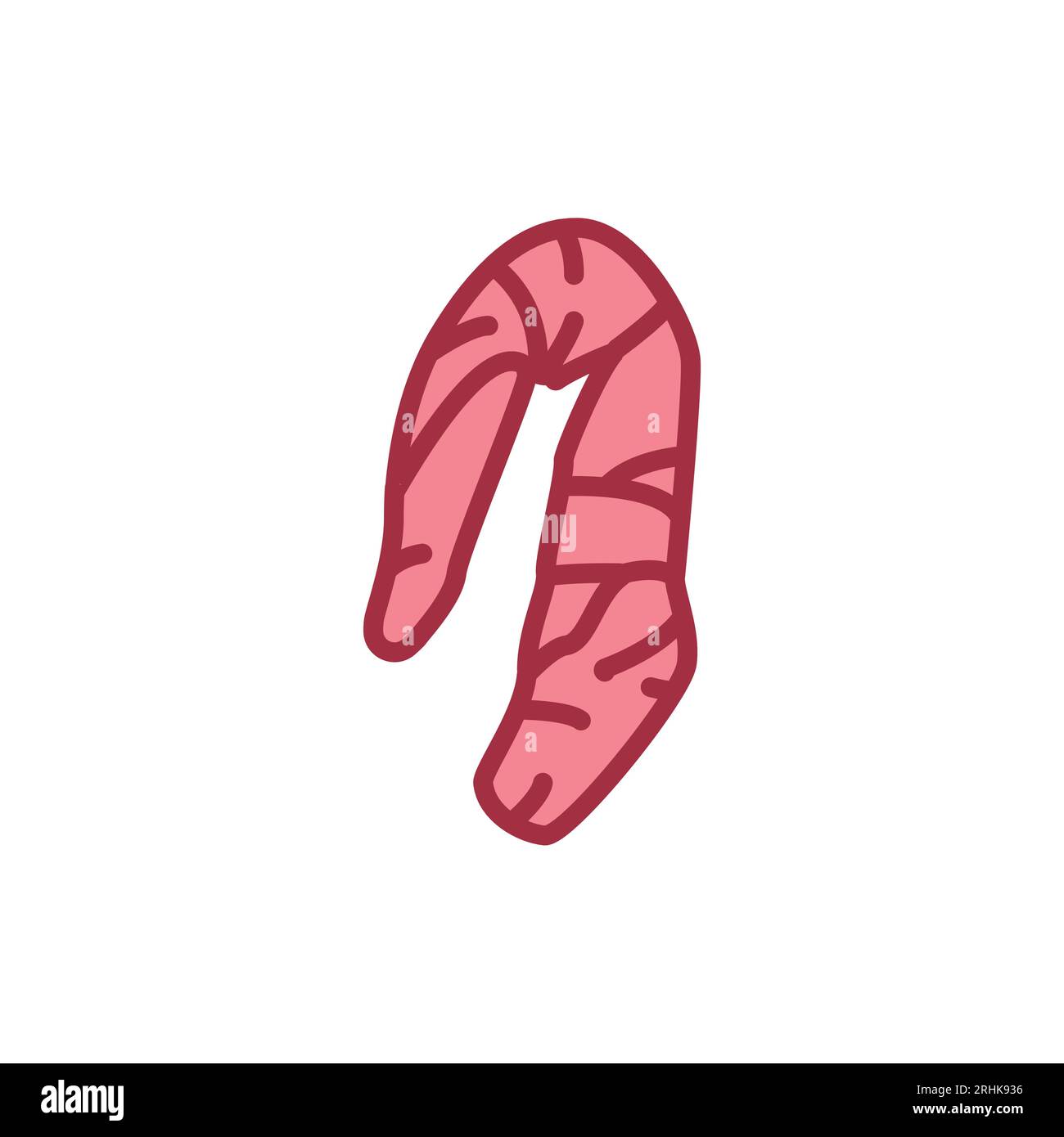 Beef tenderloin color line icon. Cutting meat. Pictogram for web page ...