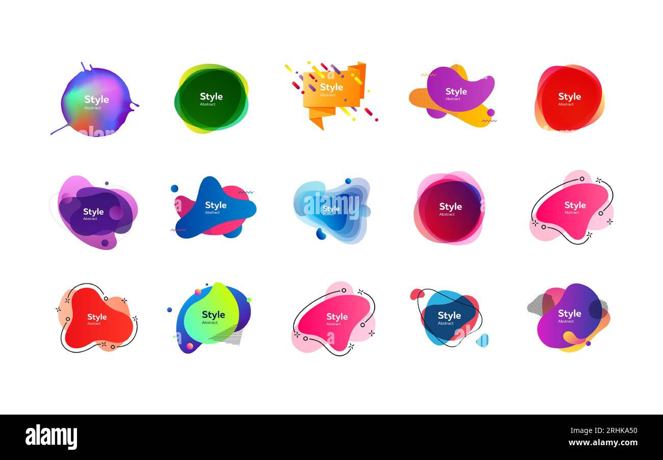 Multicolored badges set Stock Vector Image & Art - Alamy