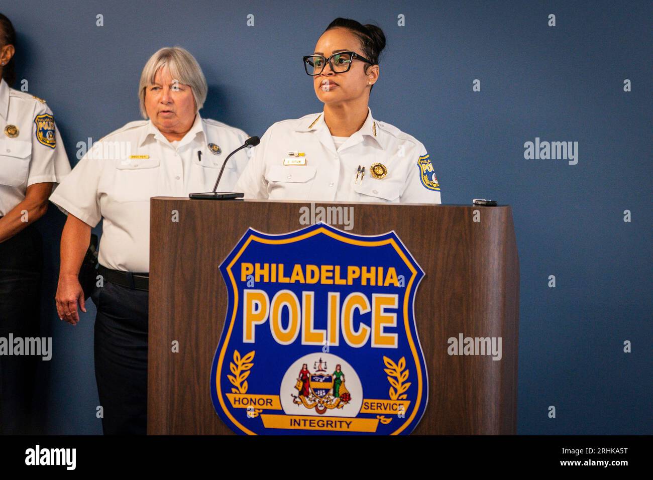 Philadelphia Police Commissioner Danielle Outlaw speaks during a news ...