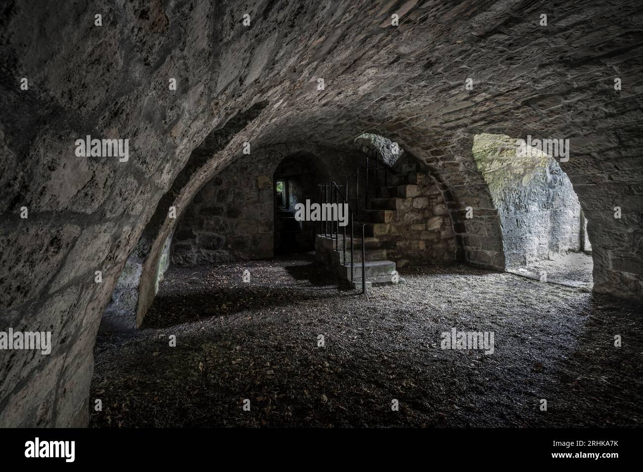 cellar of a historic castle Stock Photo