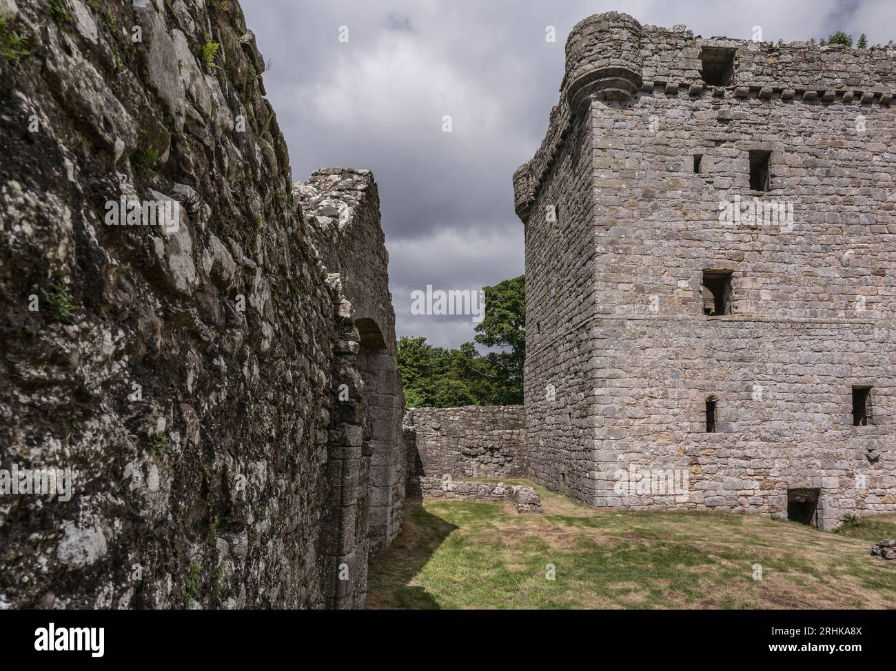 ruins of lochleven castle Stock Photo