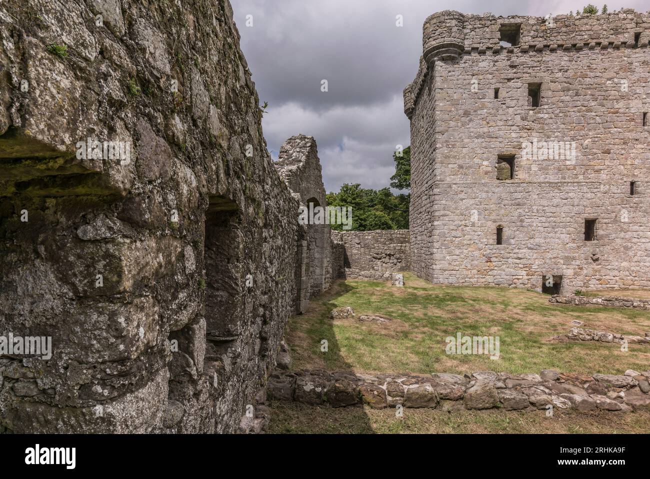 ruins of lochleven castle Stock Photo