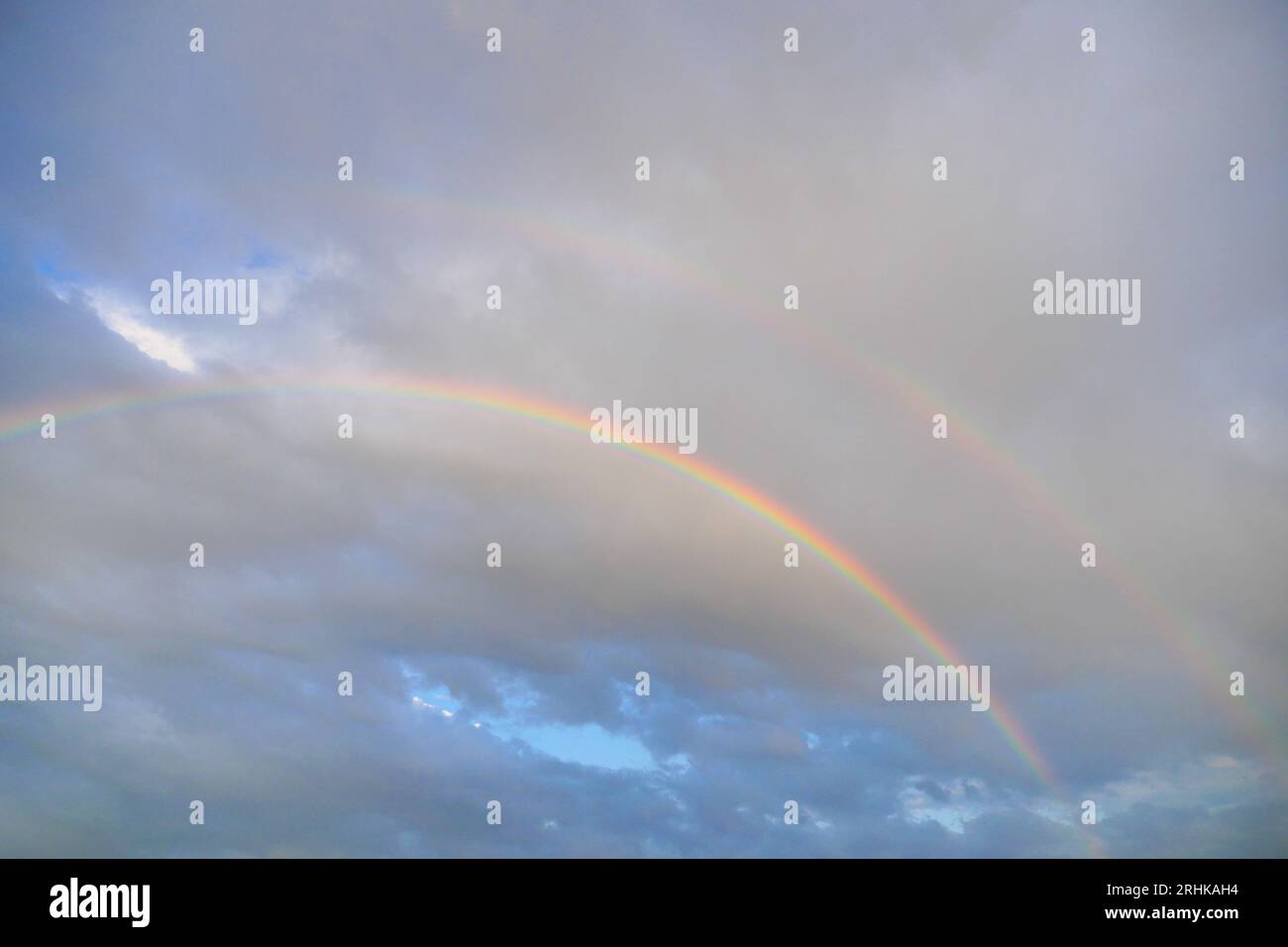 Rainbow in sky after summer hi-res stock photography and images - Alamy