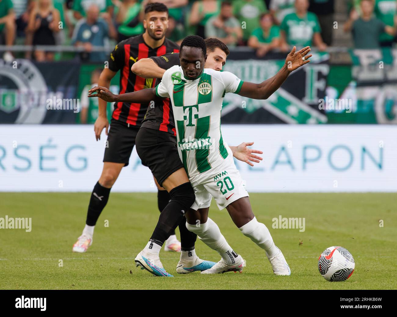 Adama Traore of Ferencvarosi TC scores during the UEFA Champions News  Photo - Getty Images