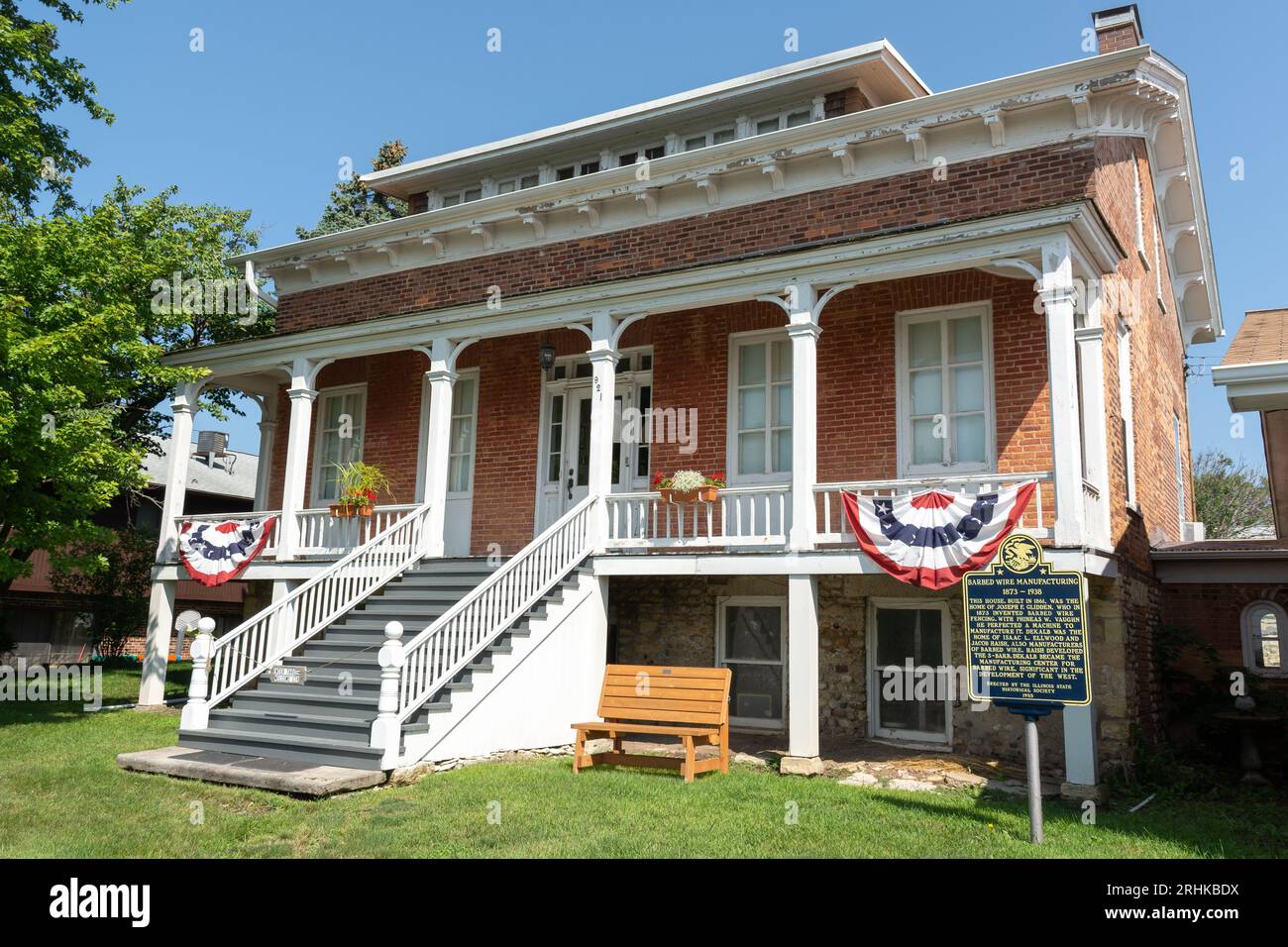 DeKalb, Illinois, USA August 15th 2023 The Glidden house and