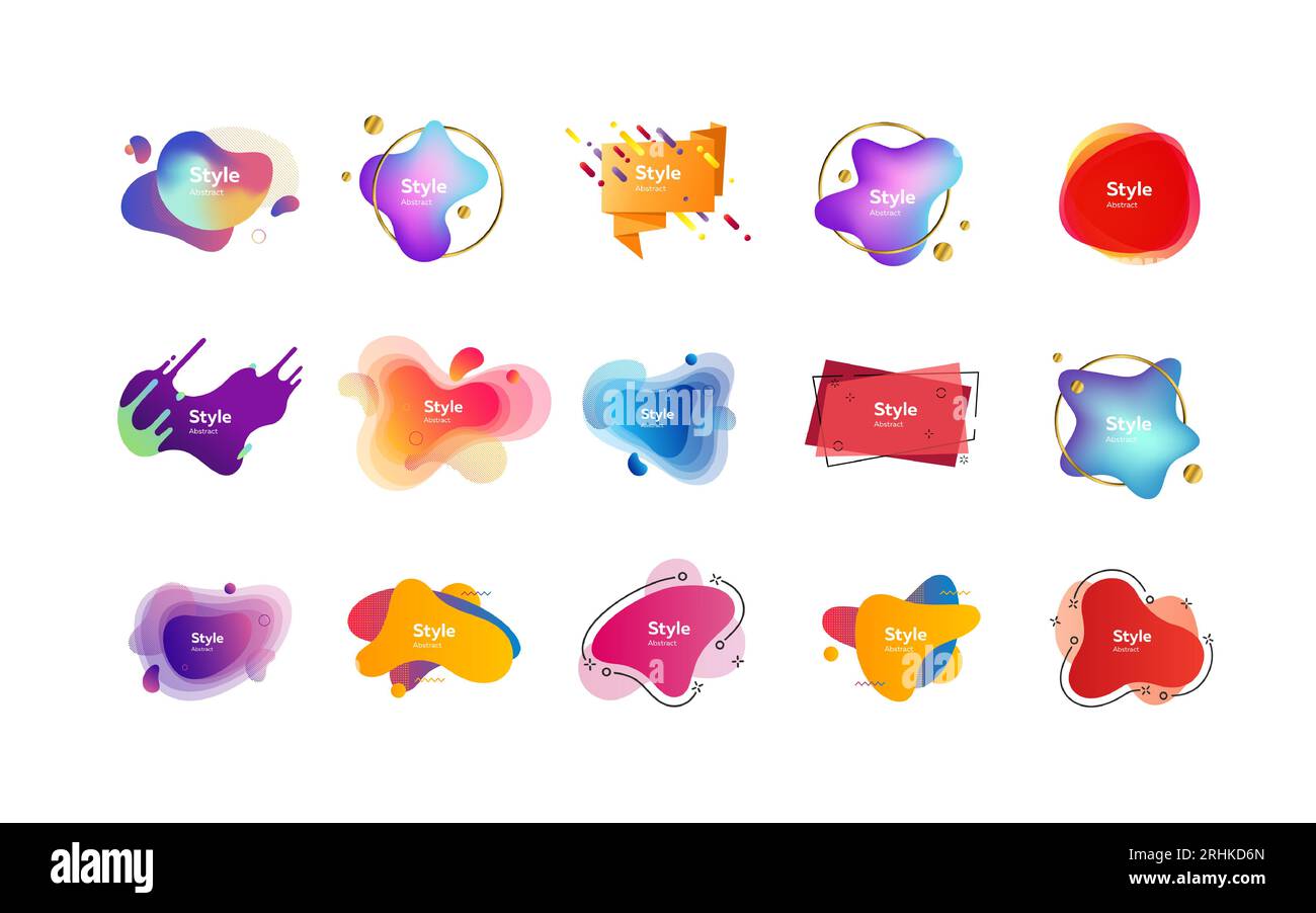 Soft fluid shapes with text sample Stock Vector