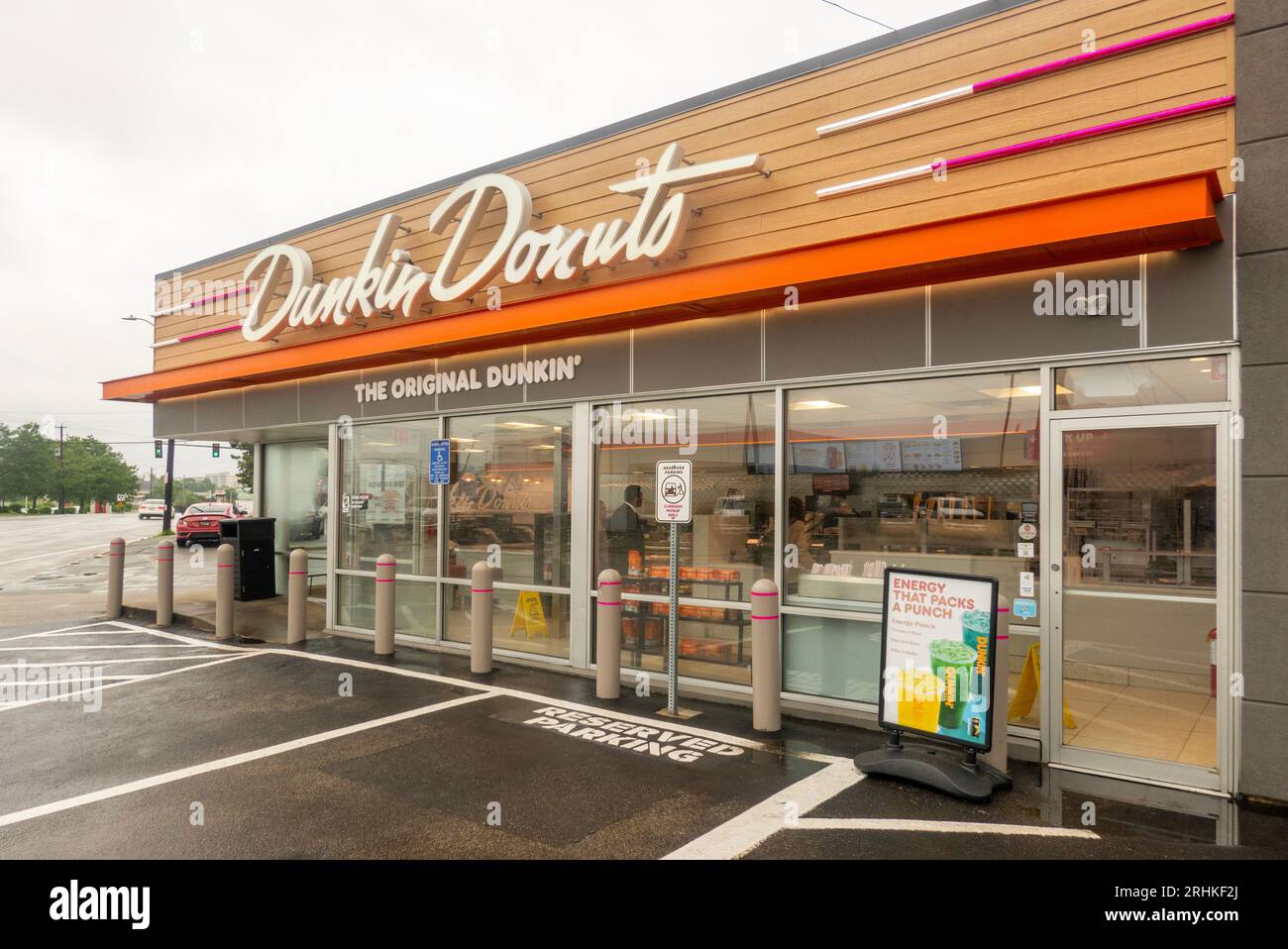 Site of the original Dunkin Donuts building in Quincy Massachusetts Stock Photo