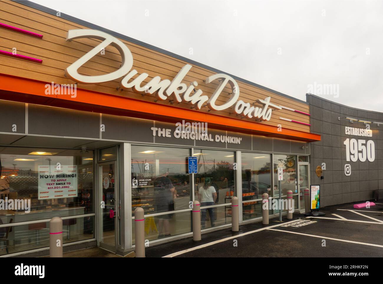 Site of the original Dunkin Donuts building in Quincy Massachusetts Stock Photo