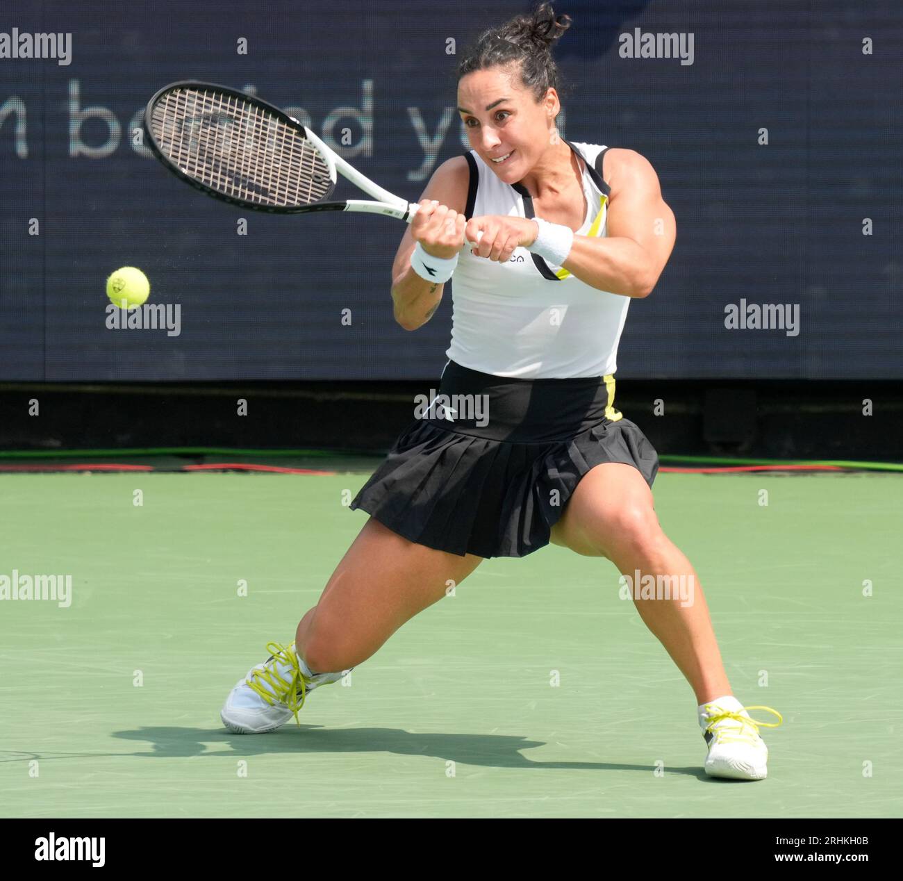 August 15, 2023: Martina Trevisan (ITA) loses to Jessica Pegula (USA), 6-7, 6-2, 6-3 at the Western & Southern Open being played at Lindner Family Tennis Center in Mason, Ohio, {USA} © Leslie Billman/Tennisclix/Cal Sport Media Stock Photo