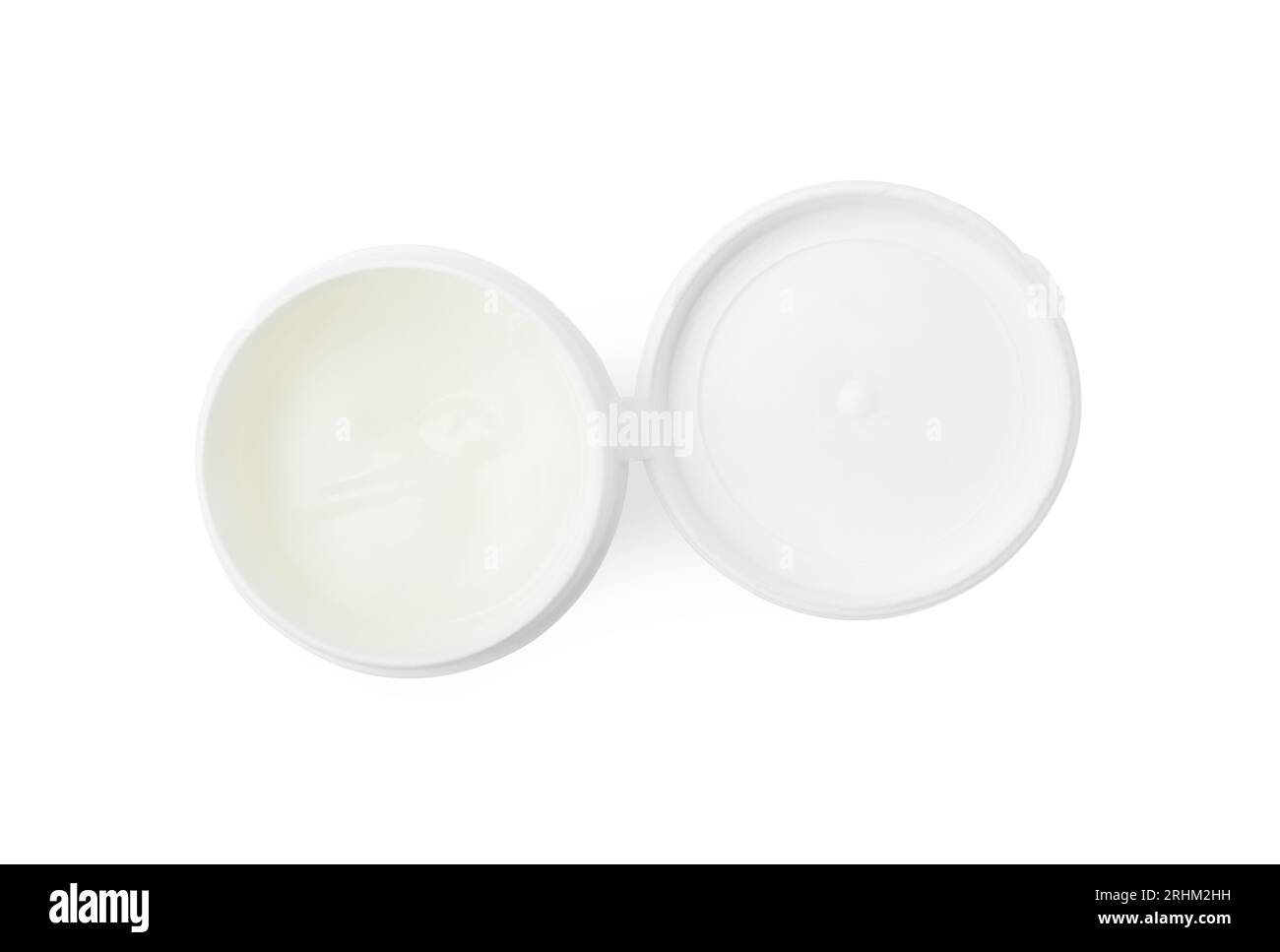 Jar of petroleum jelly on white background, top view Stock Photo