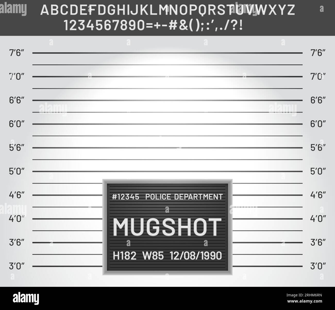 Police lineup mugshot board hi-res stock photography and images - Alamy