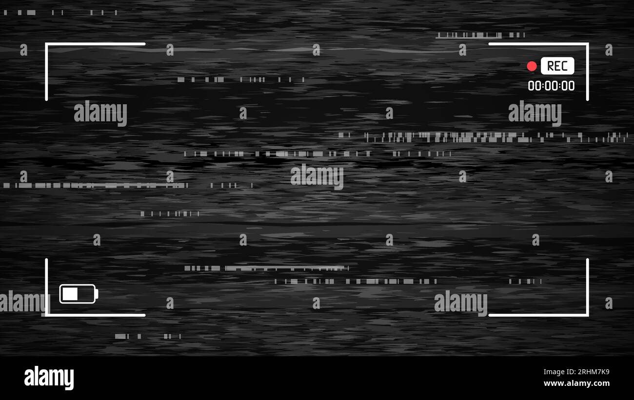Camera glitch effect, noise camera vhs, texture retro grunge distortion