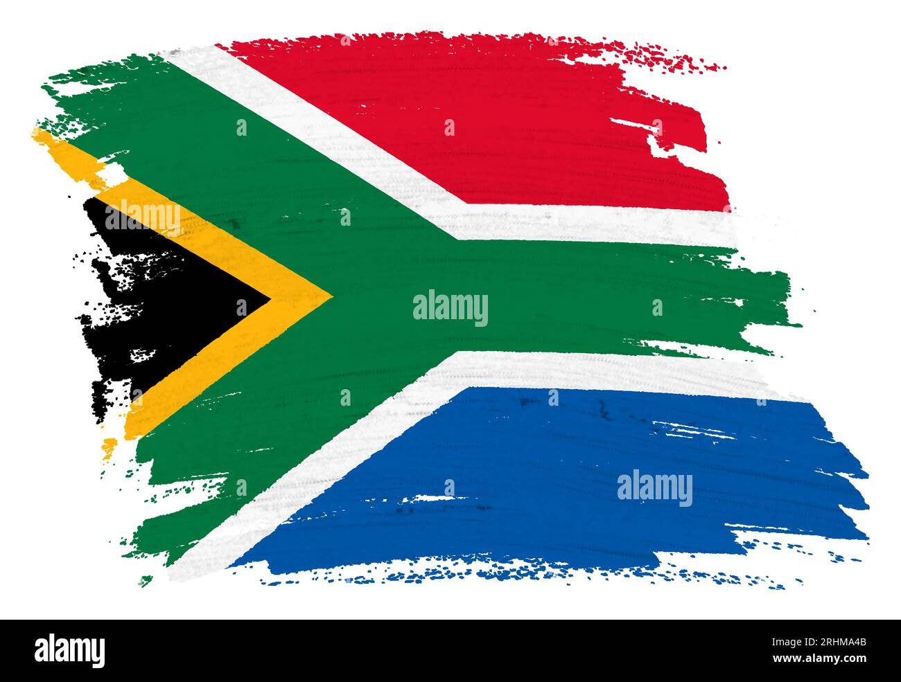 South Africa flag background paint splash 3d illustration with clipping path Stock Photo