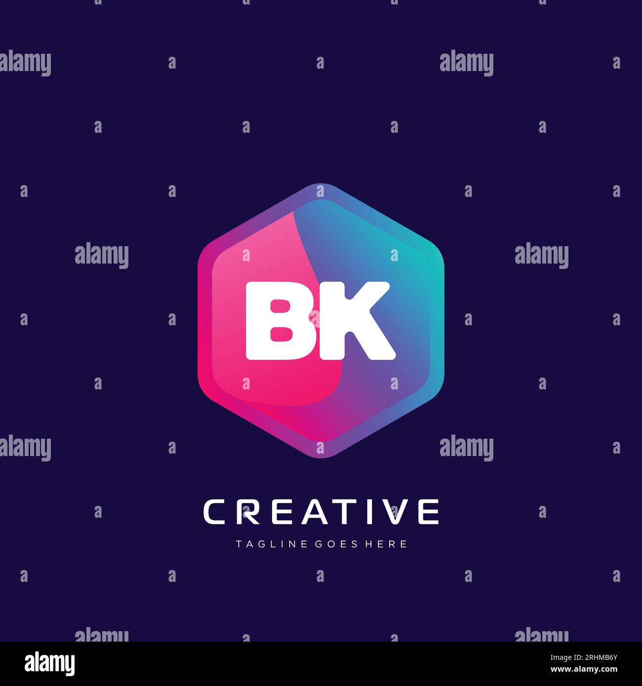 initial logo With Colorful template vector. Stock Vector