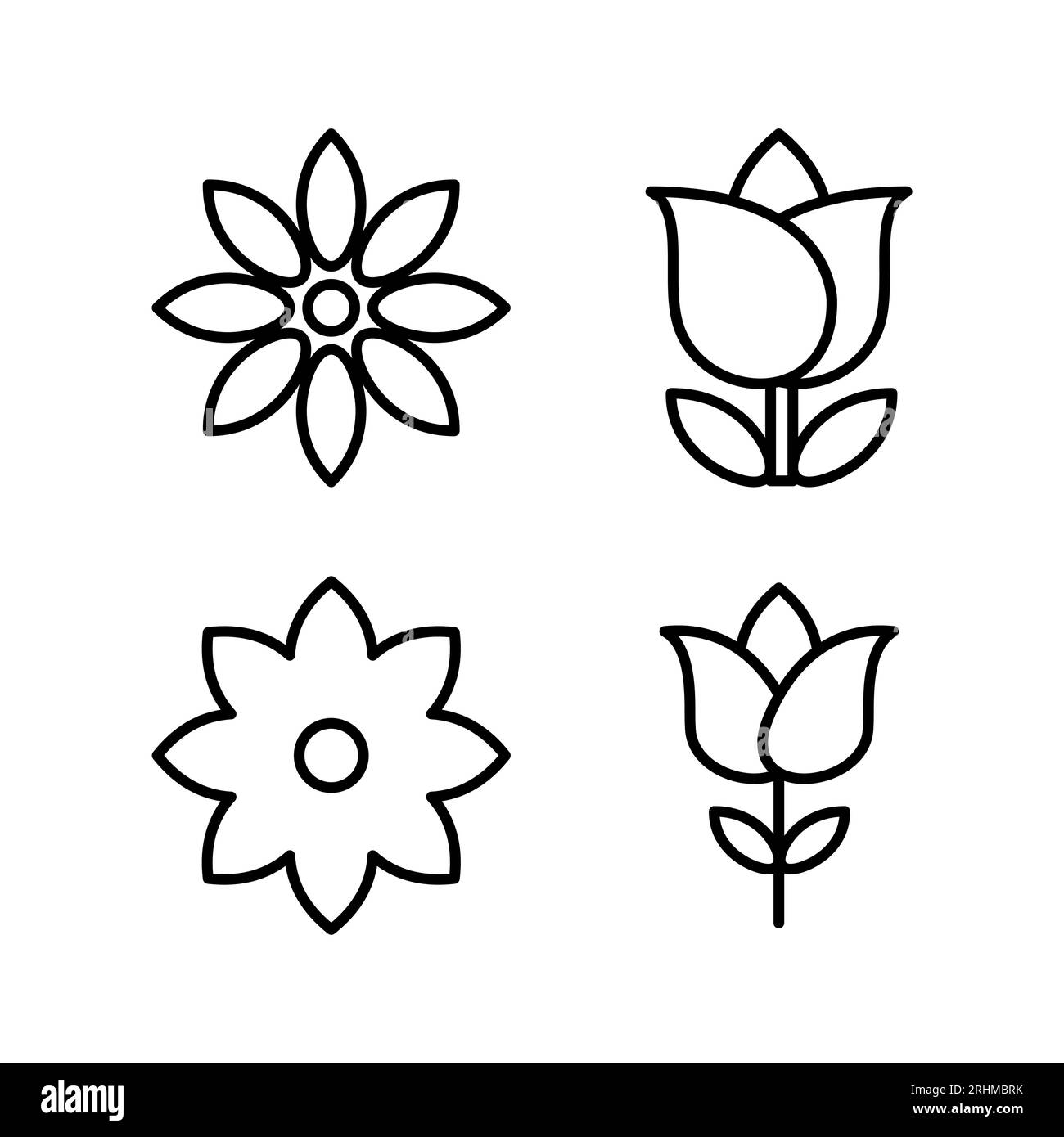Flower icon vector. floral icon. flower logo Stock Vector Image & Art ...