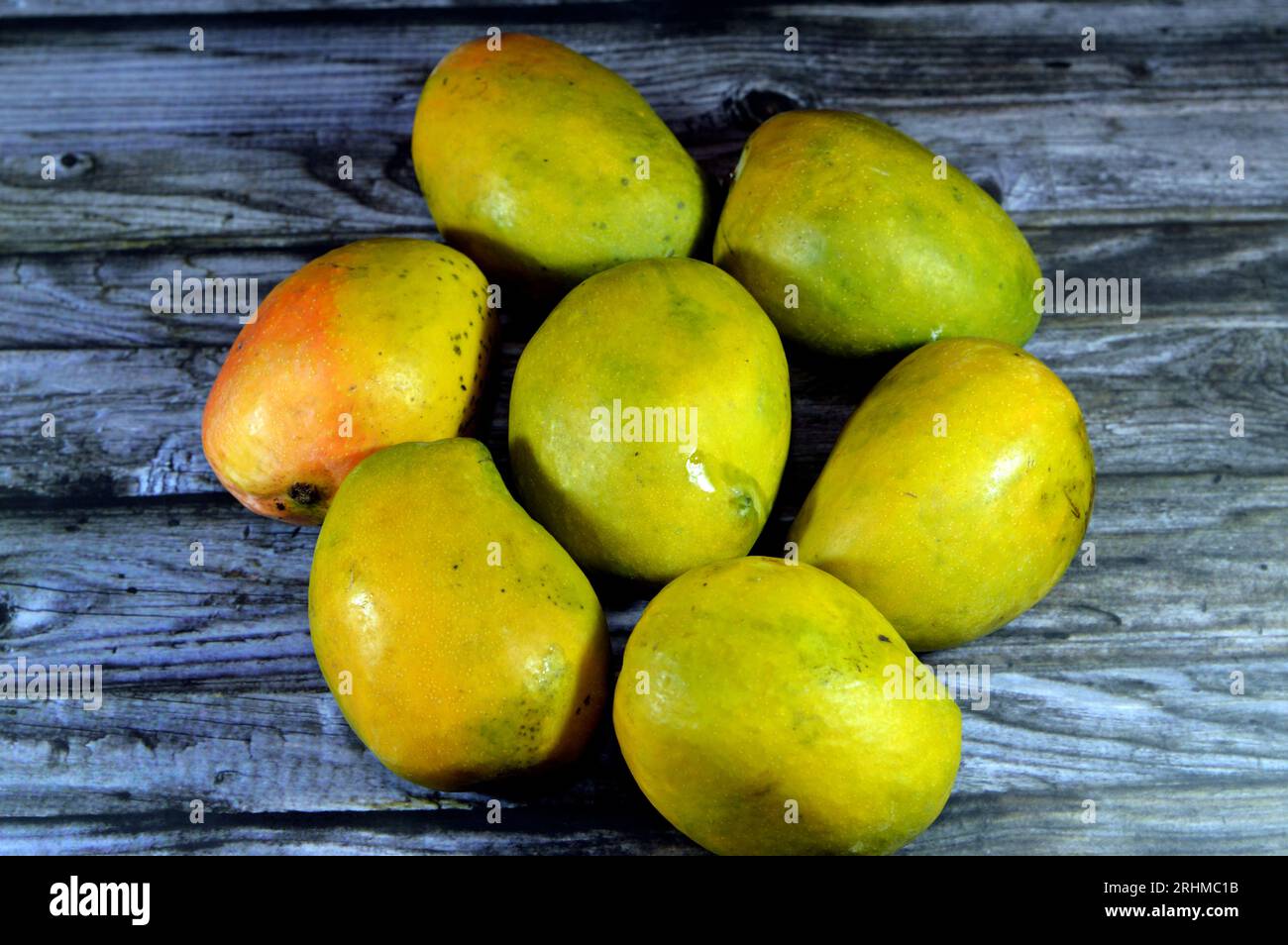 Pile of Egyptian fresh mango fruit with tropical delicacy, mangoes are