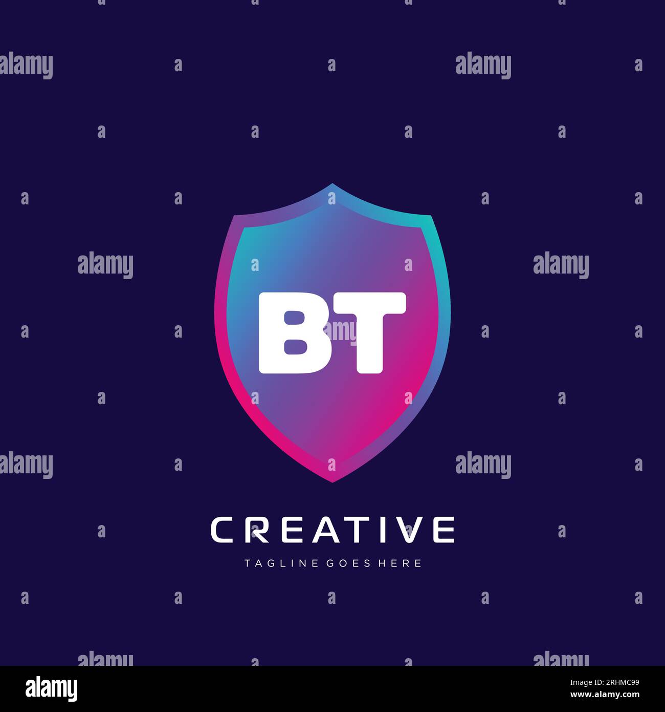 initial logo With Colorful template vector. Stock Vector