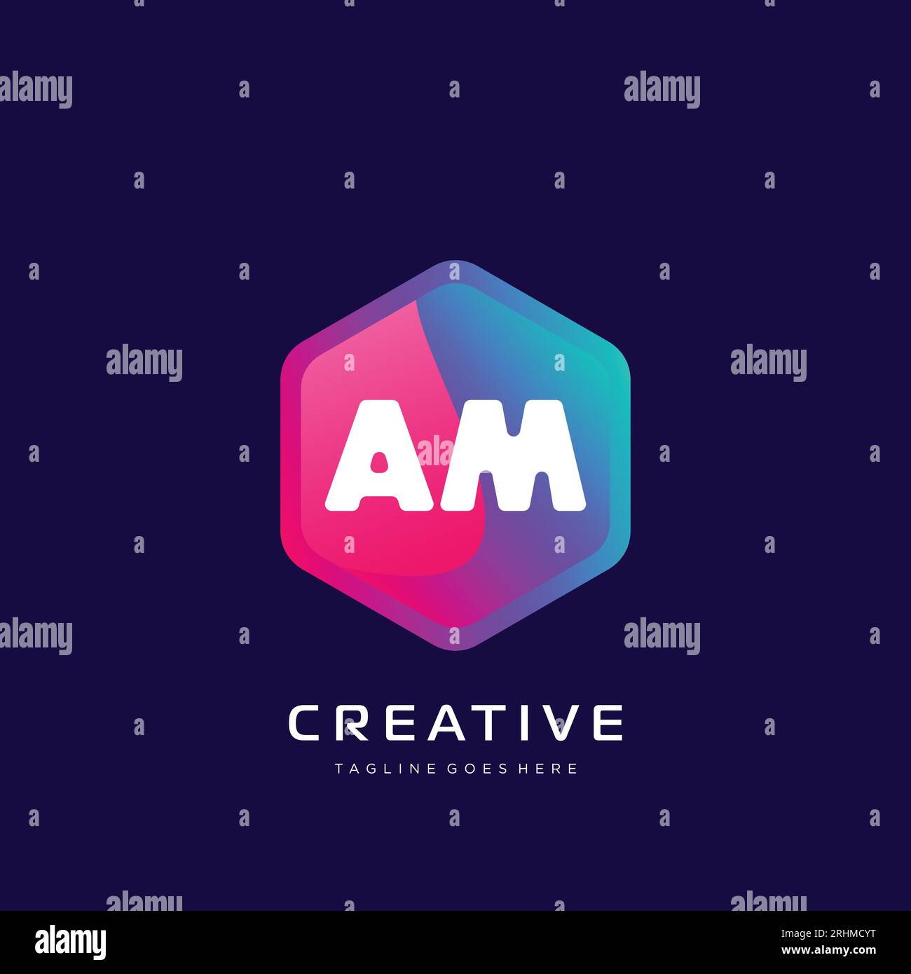 initial logo With Colorful template vector. Stock Vector