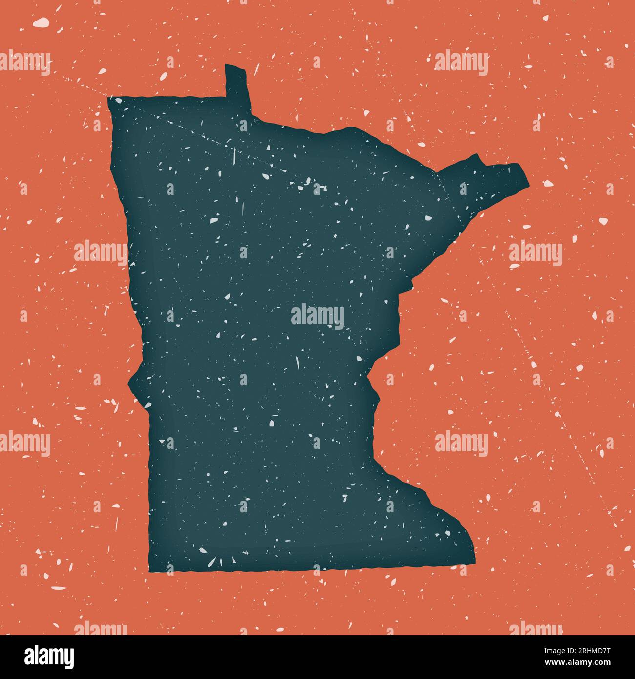 Minnesota vintage map. Grunge map of the us state with distressed texture. Minnesota poster