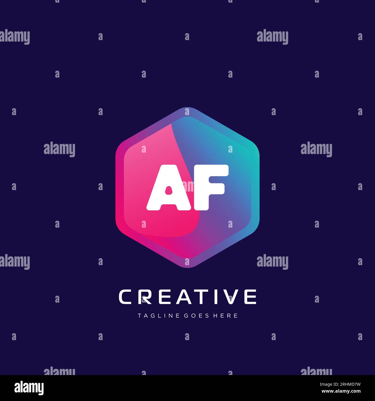 initial logo With Colorful template vector. Stock Vector