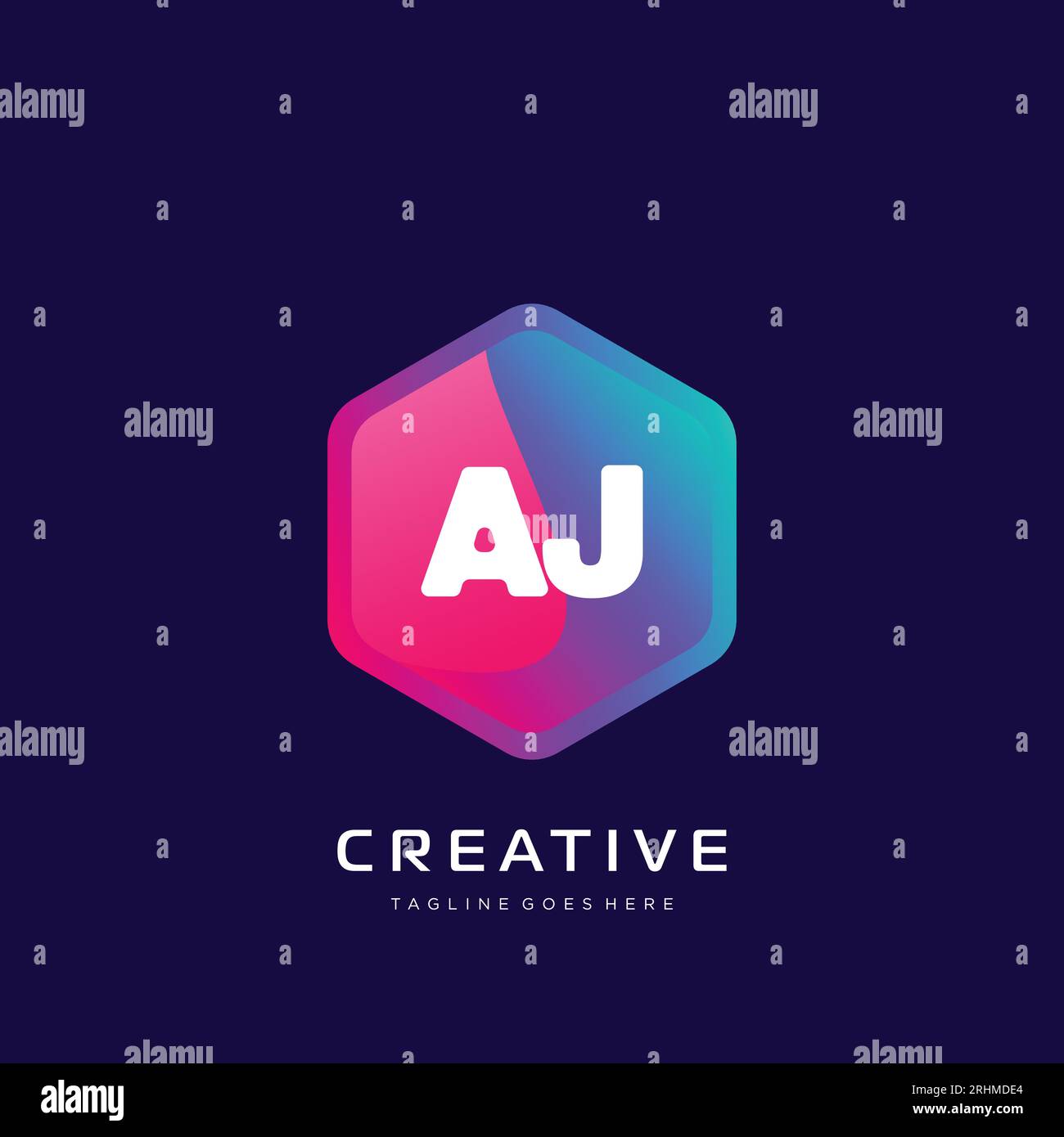 initial logo With Colorful template vector. Stock Vector