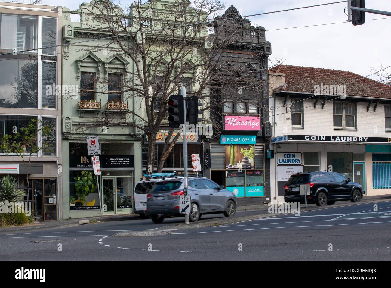 St Kilda, Victoria, Australia August 15th 2023 Street view of