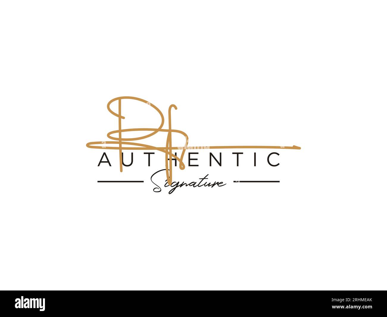 PF Signature Logo Template Vector Stock Vector Image & Art - Alamy