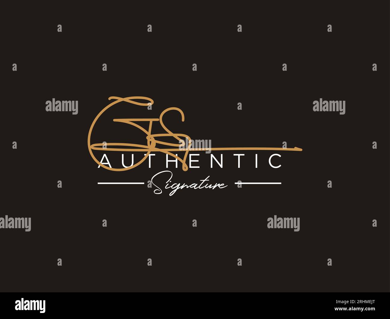 GS Signature Logo Template Vector Stock Vector Image & Art - Alamy