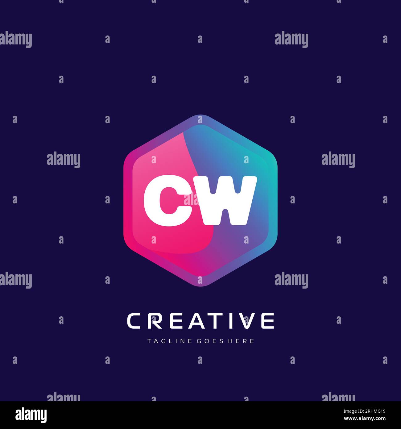 initial logo With Colorful template vector. Stock Vector