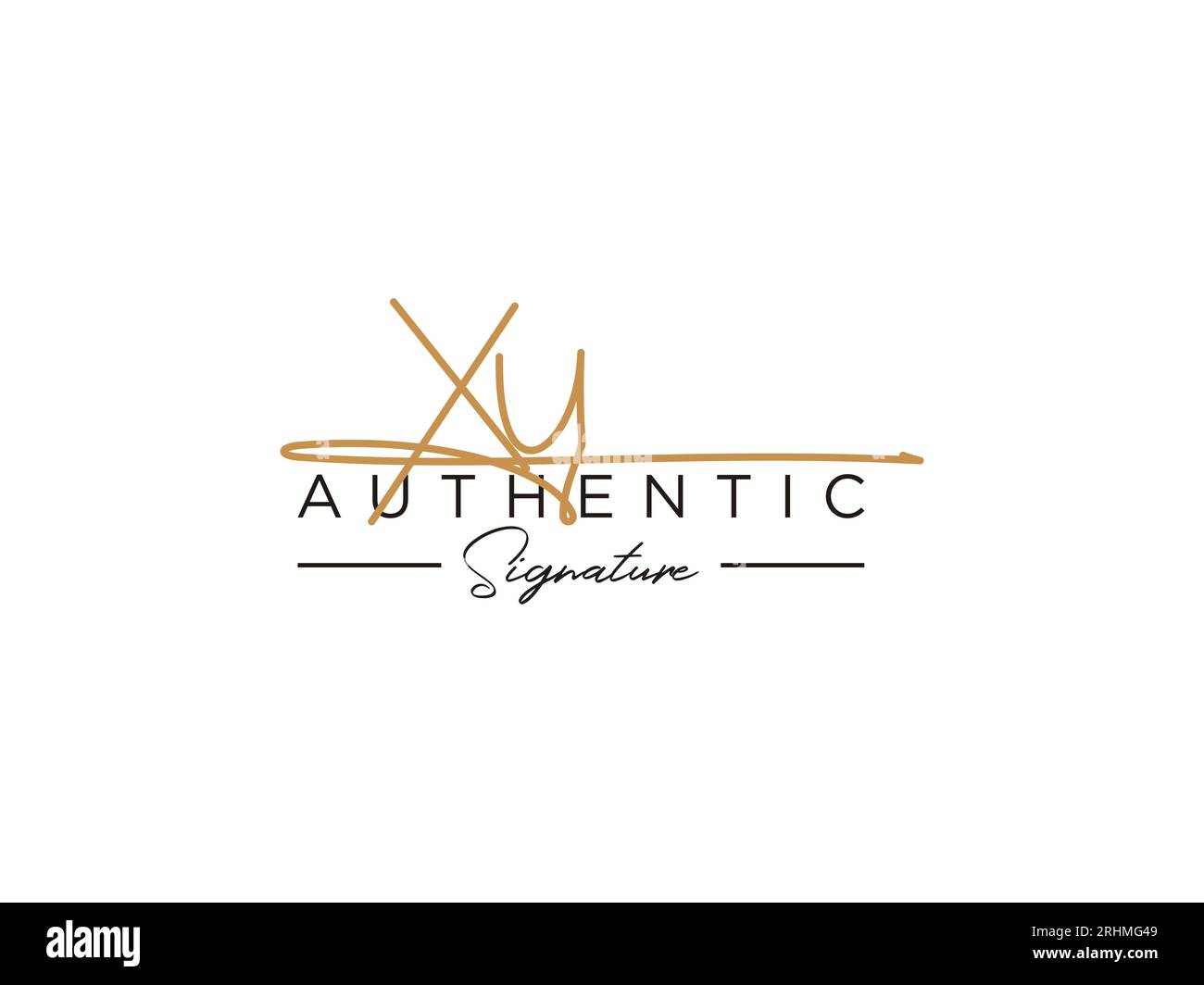 XU Signature Logo Template Vector. Stock Vector