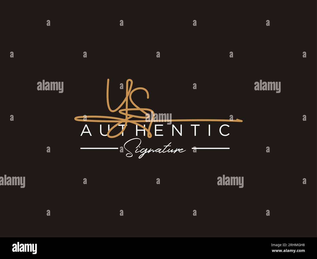 YS Signature Logo Template Vector. Stock Vector