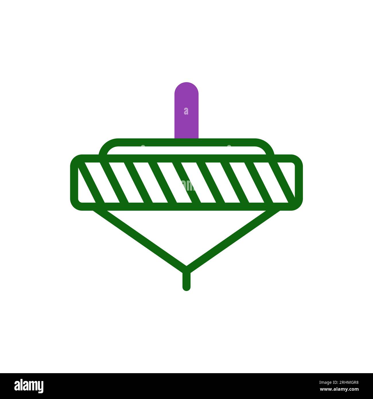 Spinning icon duotone green purple colour chinese new year vector