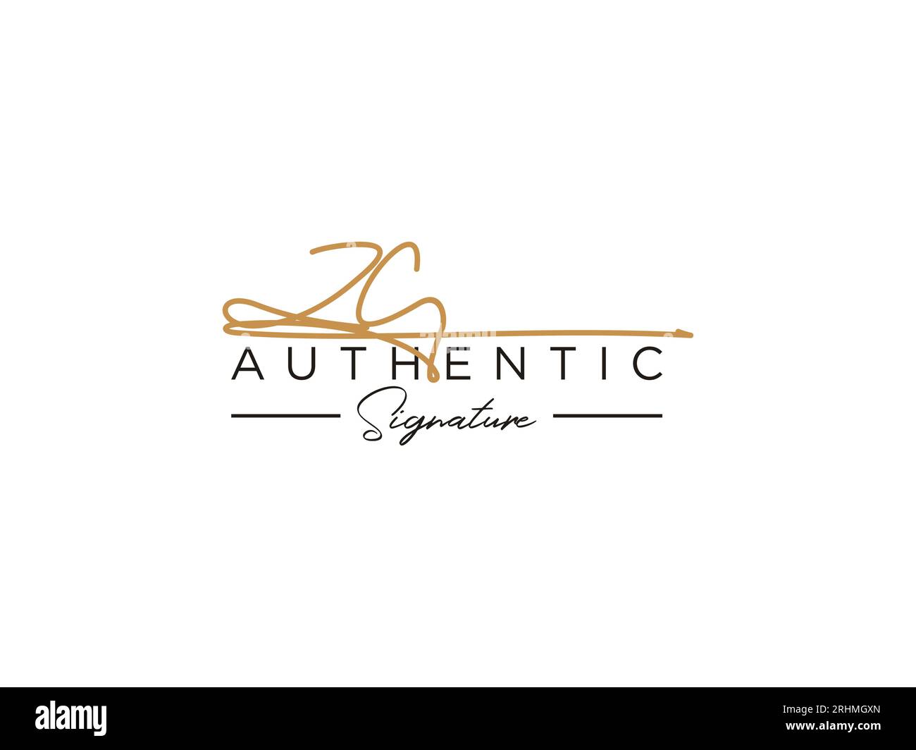 ZC Signature Logo Template Vector Stock Vector Image & Art - Alamy