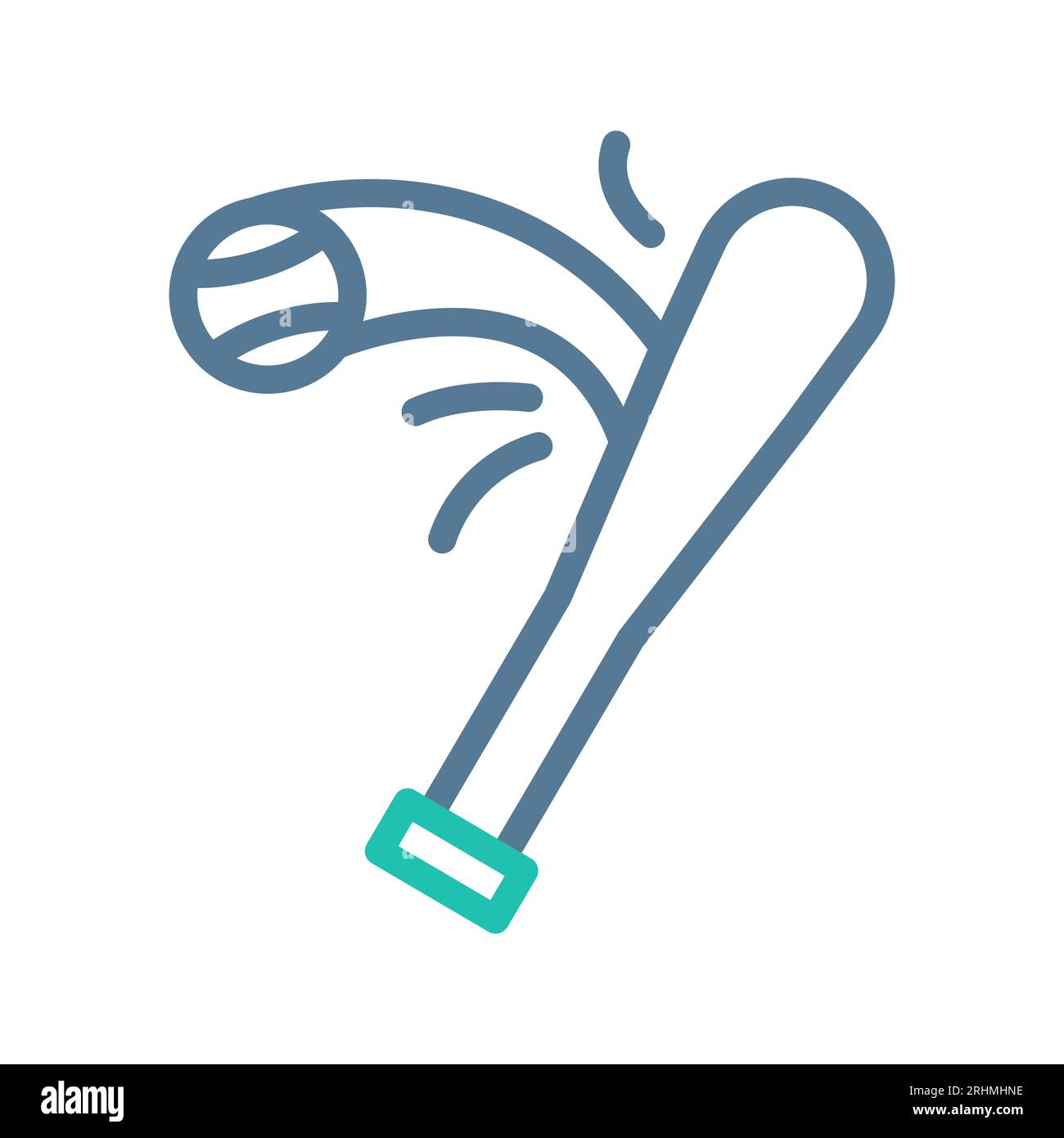 Baseball icon duocolor green light grey colour sport illustration