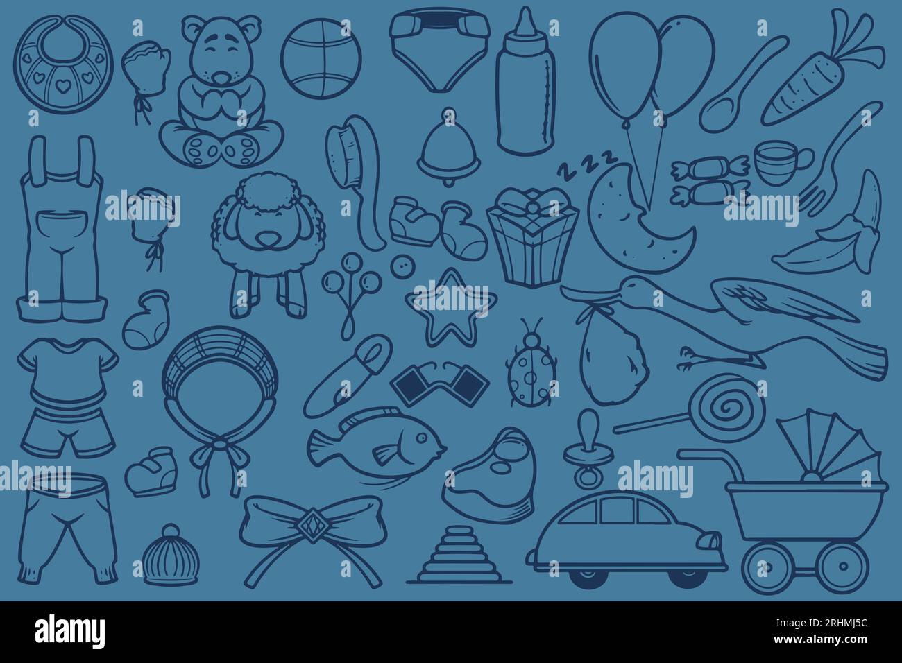 Baby rattle sketch hi-res stock photography and images - Alamy