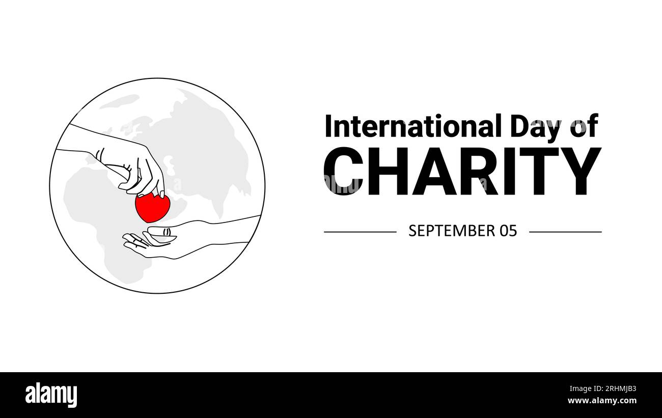 International day of charity background - International Day Of Charity Background With Earth Map And Hand Give Love 2RHMJB3 