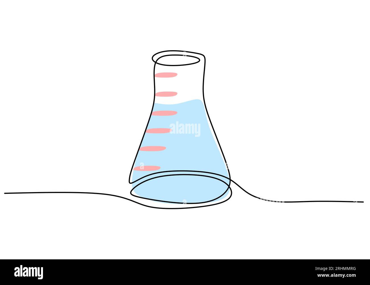 Erlenmeyer flask - Laboratory equipment and tools object, one line drawing  continuous design, vector illustration for science and education Stock  Vector Image & Art - Alamy