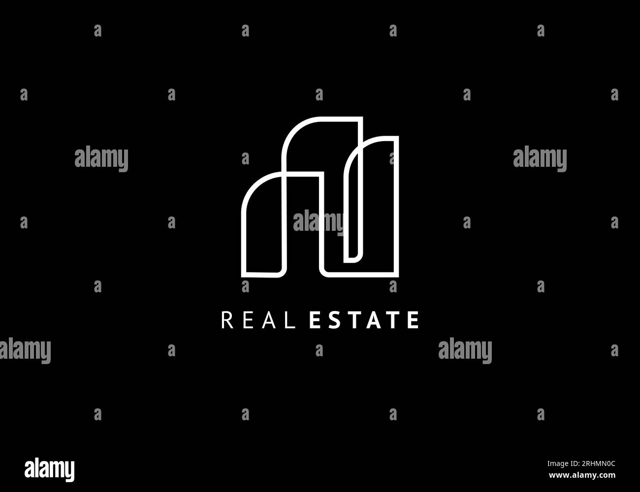 Real estate line logo vector template. Building minimalist with simple ...